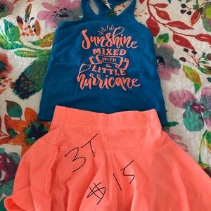 Tank and skorts/shorts